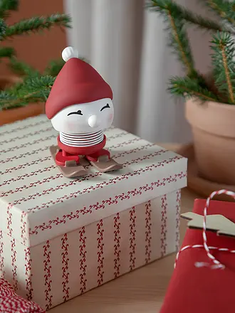 HOPTIMIST | Figurine décorative Soft Bimble Skiing 7,2cm Berry | rot